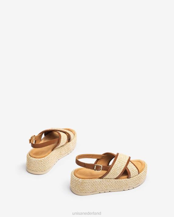 Unisa 02B0107 sandaal met brede band en blokhak vrouwen bevallig