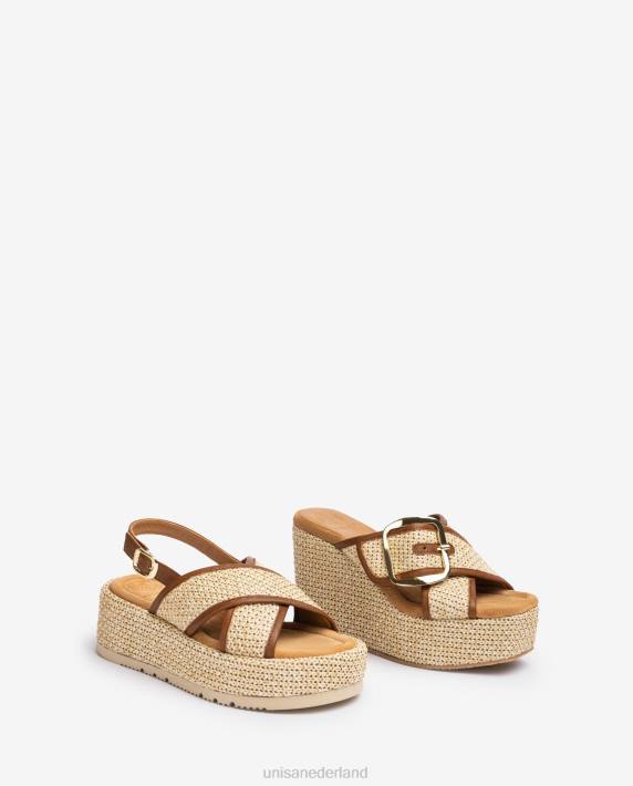 Unisa 02B0107 sandaal met brede band en blokhak vrouwen bevallig