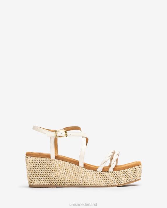 Unisa 02B0159 sandaal met blokhak en spiraalbandjes vrouwen mode