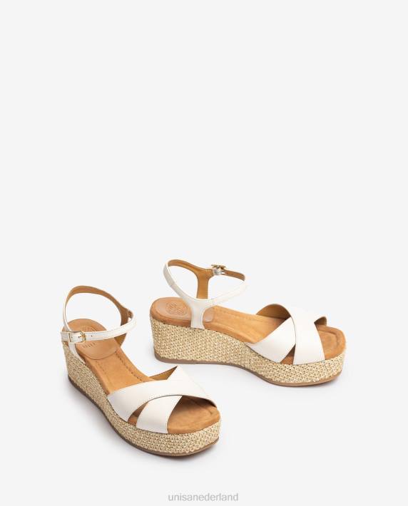 Unisa 02B0167 sandaal met blokhak van raffia vrouwen mode