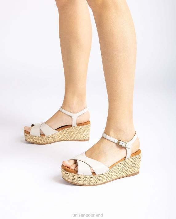 Unisa 02B0167 sandaal met blokhak van raffia vrouwen mode