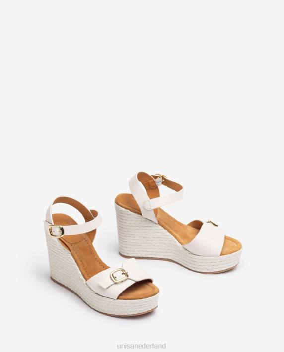 Unisa 02B0189 hoge sleehak sandaal vrouwen wit
