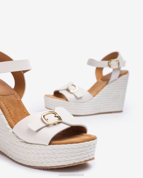 Unisa 02B0189 hoge sleehak sandaal vrouwen wit