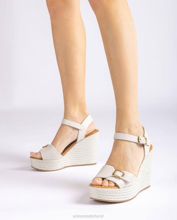 Unisa 02B0189 hoge sleehak sandaal vrouwen wit