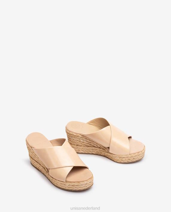 Unisa 02B0295 brede sandaal met gekruiste bandjes vrouwen roze