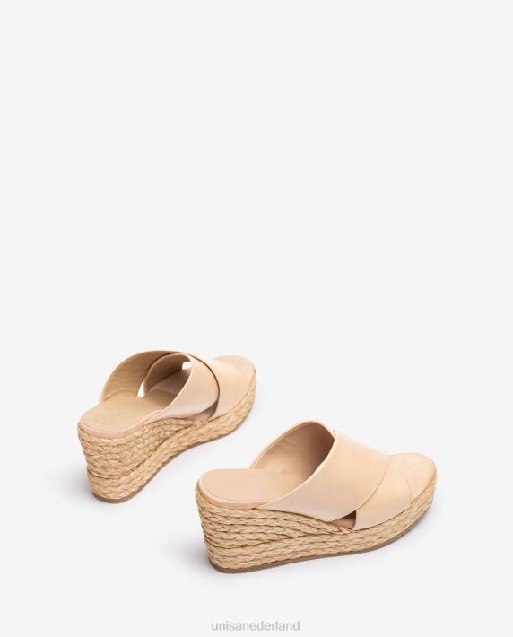 Unisa 02B0295 brede sandaal met gekruiste bandjes vrouwen roze