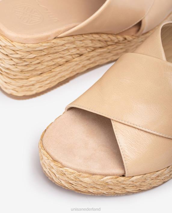 Unisa 02B0295 brede sandaal met gekruiste bandjes vrouwen roze