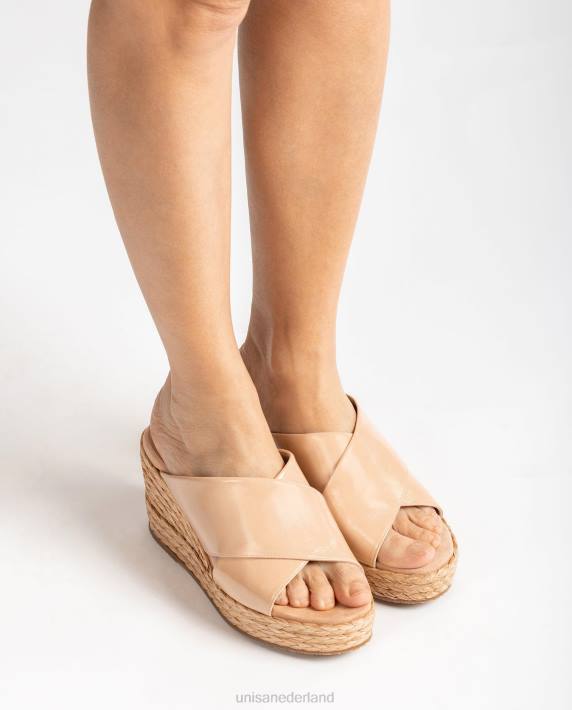 Unisa 02B0295 brede sandaal met gekruiste bandjes vrouwen roze