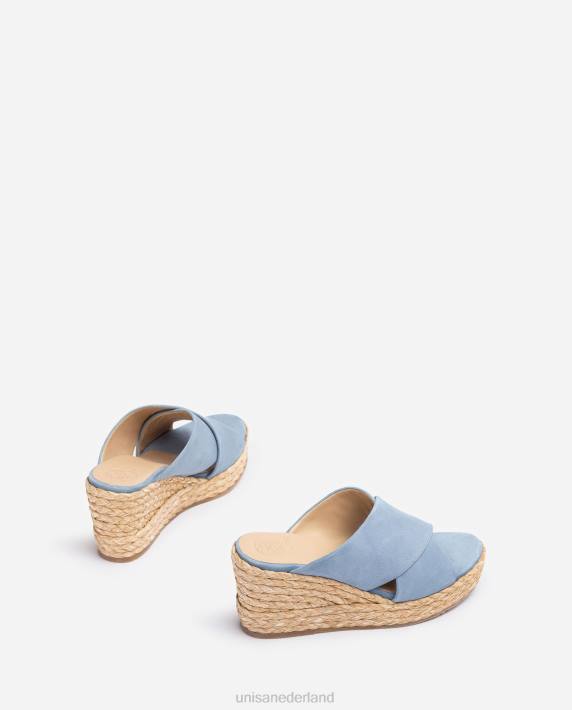 Unisa 02B0297 brede sandaal met gekruiste bandjes vrouwen mode