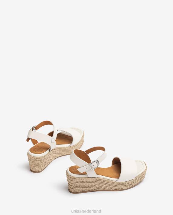 Unisa 02B0331 jute blok sandaal vrouwen wit