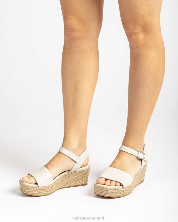 Unisa 02B0331 jute blok sandaal vrouwen wit