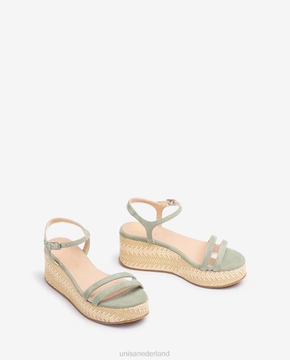 Unisa 02B0334 contrasterende suède sandalen vrouwen mode