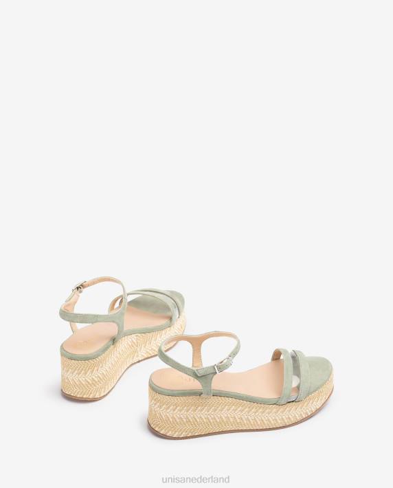 Unisa 02B0334 contrasterende suède sandalen vrouwen mode