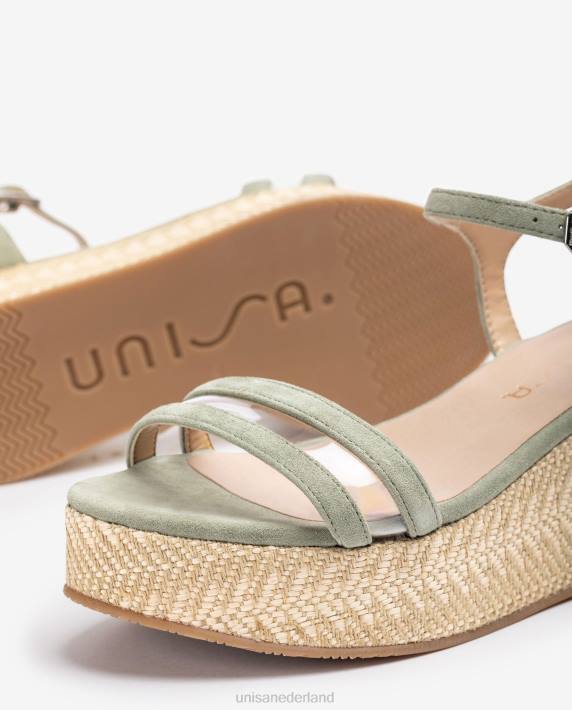 Unisa 02B0334 contrasterende suède sandalen vrouwen mode