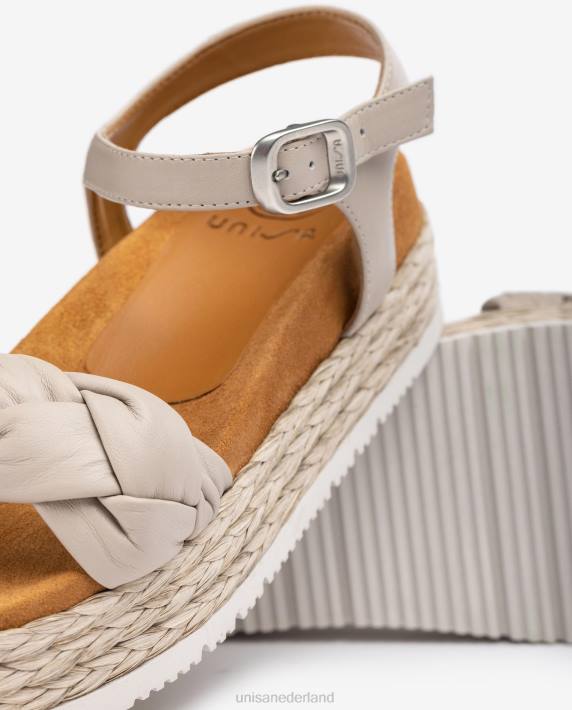 Unisa 02B0348 sandaal met gewatteerde vlecht vrouwen bevallig
