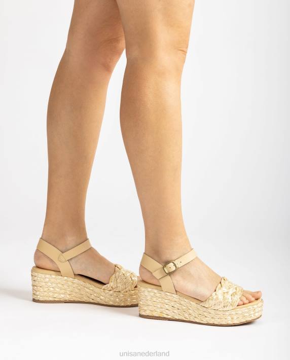 Unisa 02B0431 gevlochten platform sandaal vrouwen bevallig