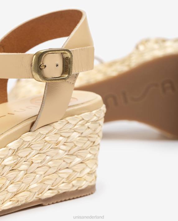 Unisa 02B0431 gevlochten platform sandaal vrouwen bevallig