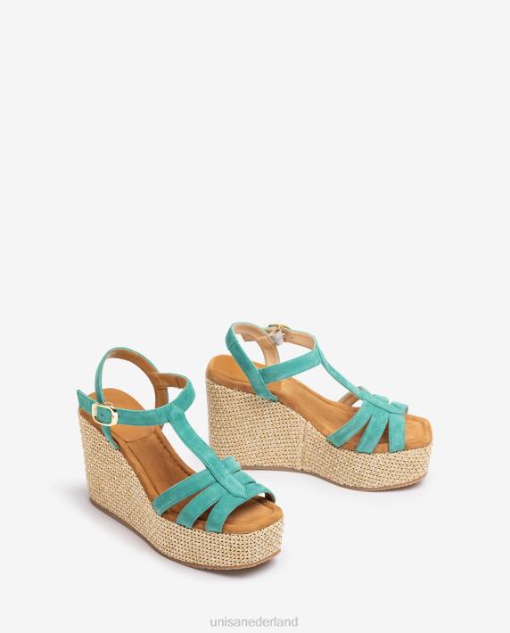 Unisa 02B0454 sandaal met hoge sleehak vrouwen bevallig