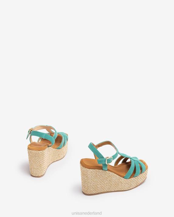 Unisa 02B0454 sandaal met hoge sleehak vrouwen bevallig