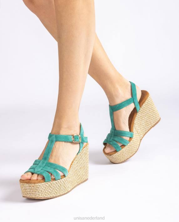 Unisa 02B0454 sandaal met hoge sleehak vrouwen bevallig