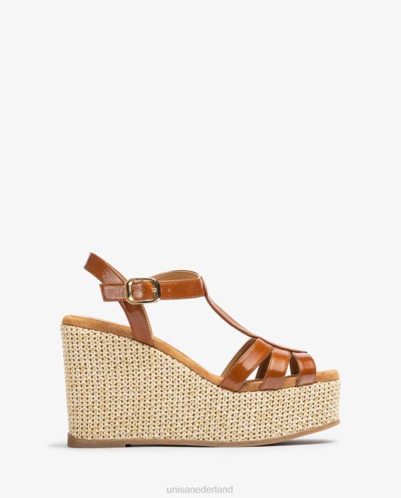 Unisa 02B0455 sandaal met hoge sleehak vrouwen bevallig