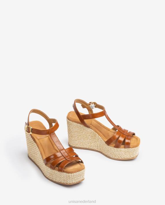 Unisa 02B0455 sandaal met hoge sleehak vrouwen bevallig