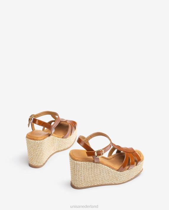 Unisa 02B0455 sandaal met hoge sleehak vrouwen bevallig