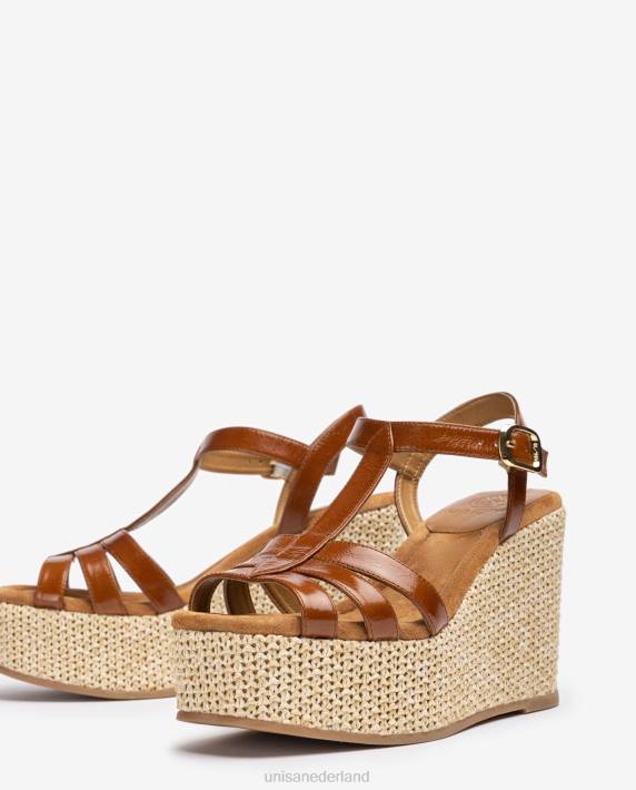 Unisa 02B0455 sandaal met hoge sleehak vrouwen bevallig