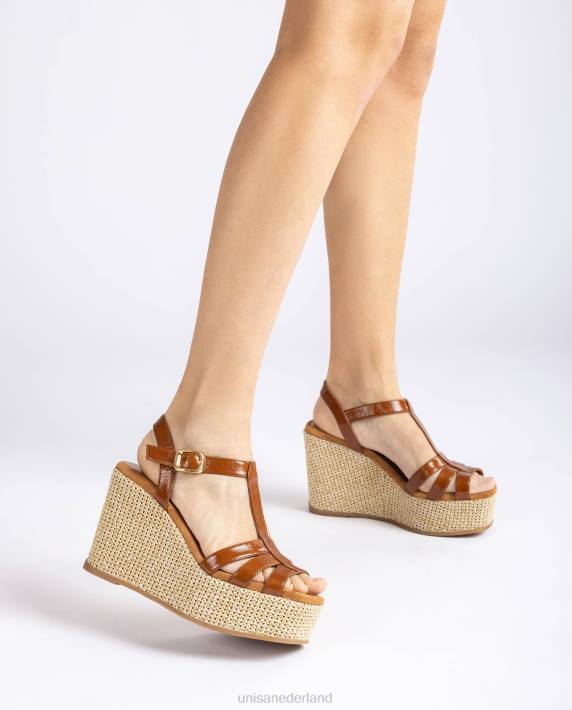 Unisa 02B0455 sandaal met hoge sleehak vrouwen bevallig