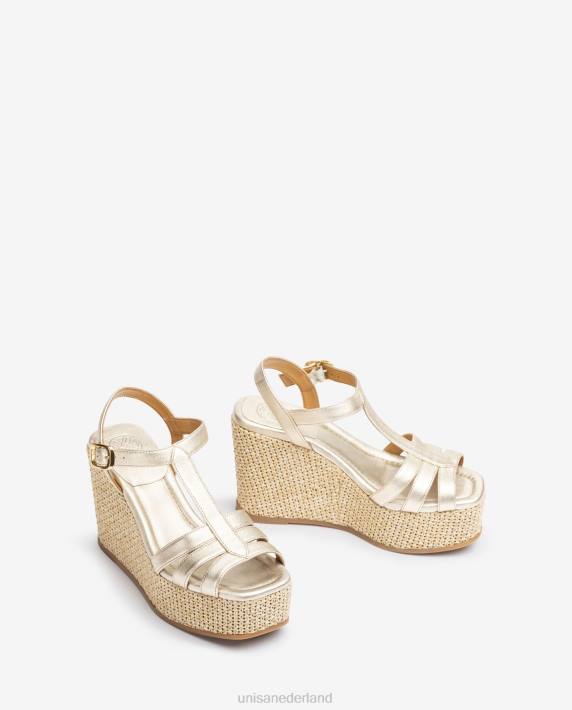 Unisa 02B0456 sandaal met hoge sleehak vrouwen mode