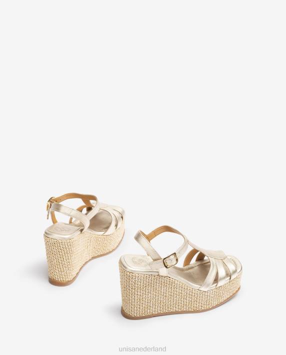 Unisa 02B0456 sandaal met hoge sleehak vrouwen mode