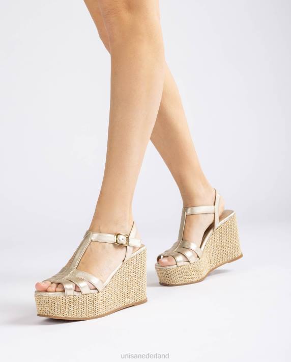 Unisa 02B0456 sandaal met hoge sleehak vrouwen mode