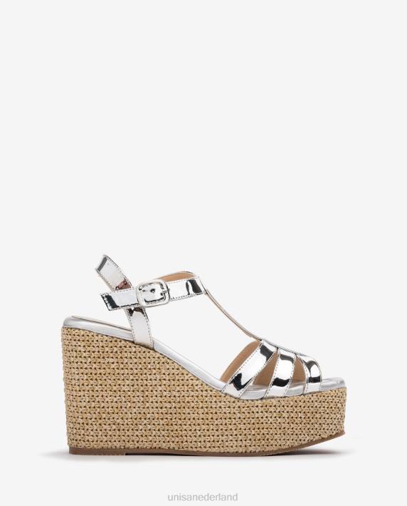 Unisa 02B0457 sandaal met hoge sleehak vrouwen mode