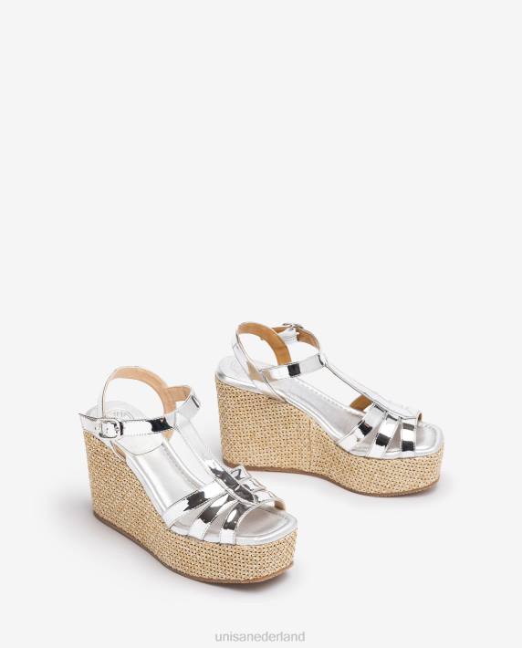 Unisa 02B0457 sandaal met hoge sleehak vrouwen mode