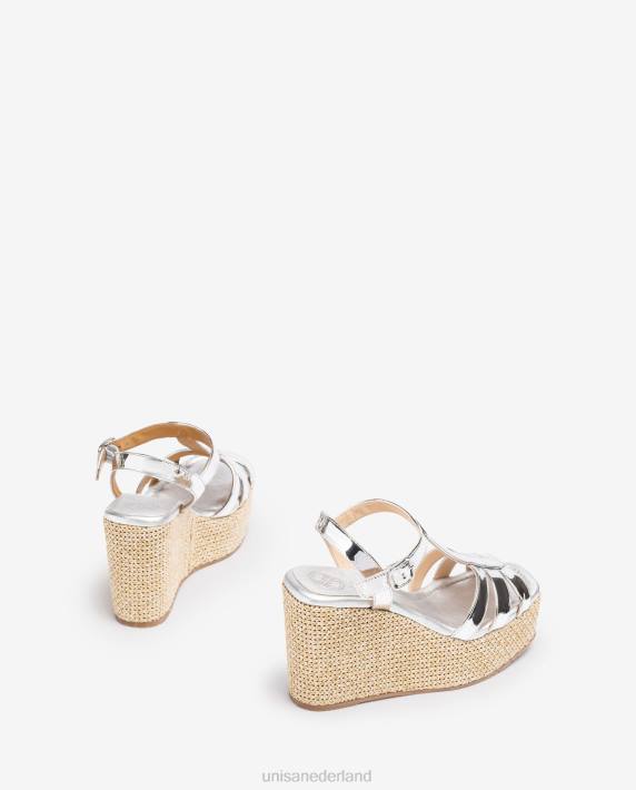 Unisa 02B0457 sandaal met hoge sleehak vrouwen mode