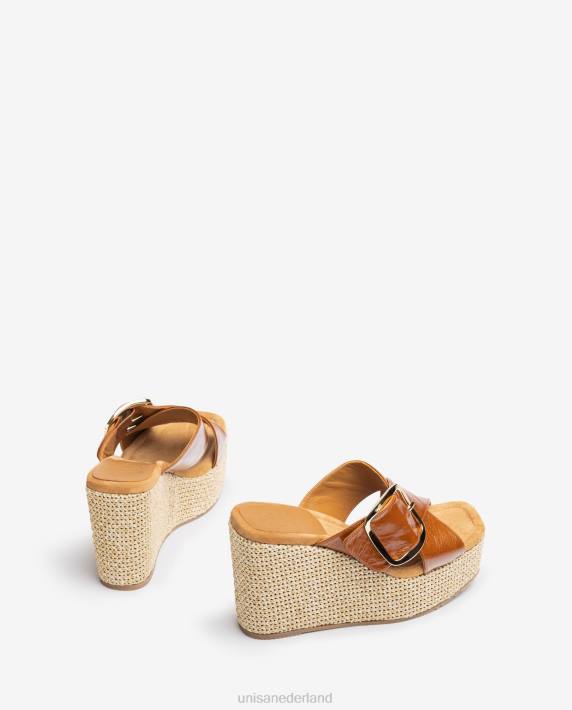 Unisa 02B0462 hoge sleehak sandaal met gesp vrouwen bevallig