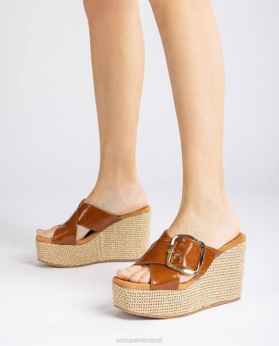 Unisa 02B0462 hoge sleehak sandaal met gesp vrouwen bevallig