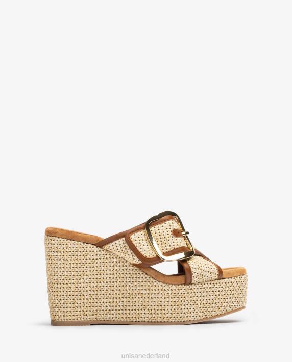 Unisa 02B0463 hoge sleehak sandaal met gesp vrouwen mode