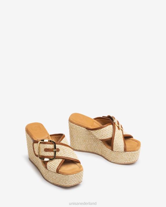 Unisa 02B0463 hoge sleehak sandaal met gesp vrouwen mode