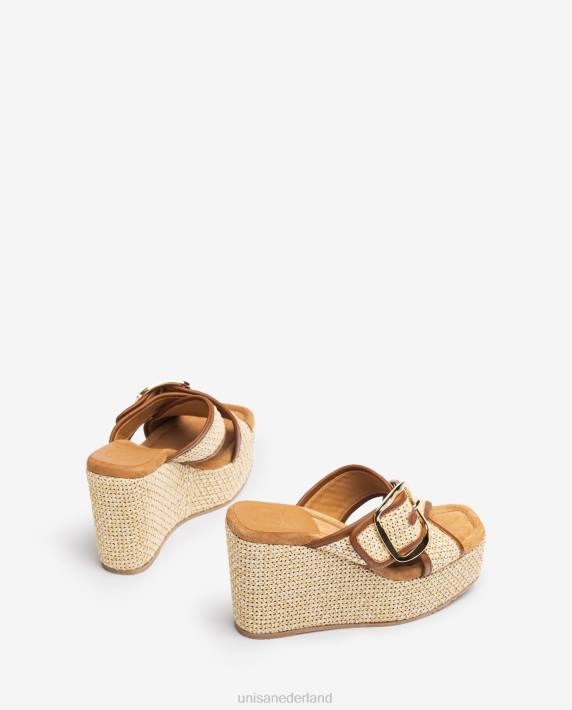 Unisa 02B0463 hoge sleehak sandaal met gesp vrouwen mode