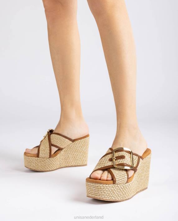 Unisa 02B0463 hoge sleehak sandaal met gesp vrouwen mode