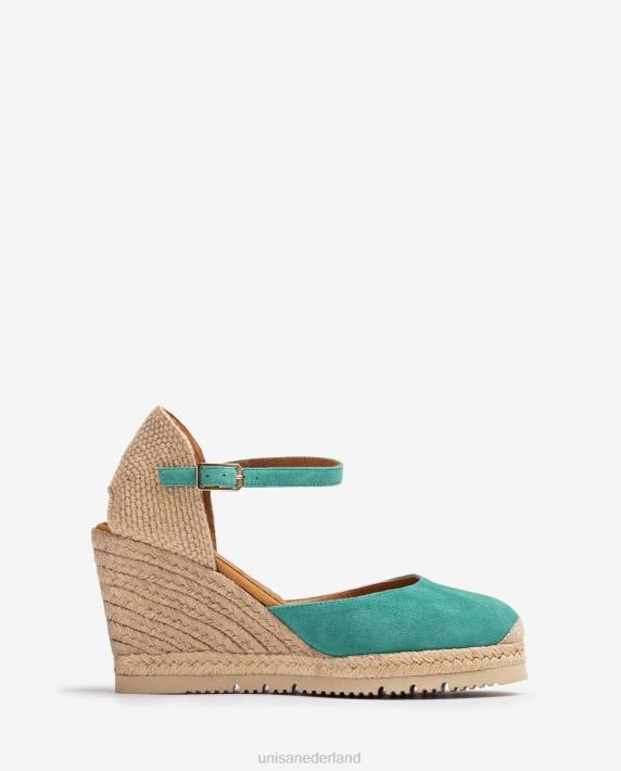 Unisa 02B0690 espadrilles van suède vrouwen groente