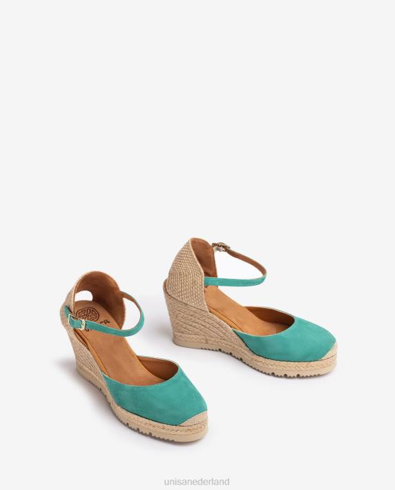 Unisa 02B0690 espadrilles van suède vrouwen groente