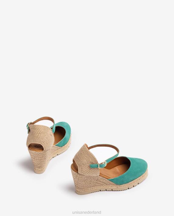 Unisa 02B0690 espadrilles van suède vrouwen groente