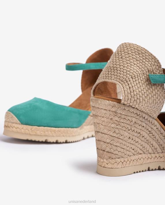 Unisa 02B0690 espadrilles van suède vrouwen groente