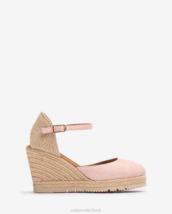 Unisa 02B0691 espadrilles van suède vrouwen roze