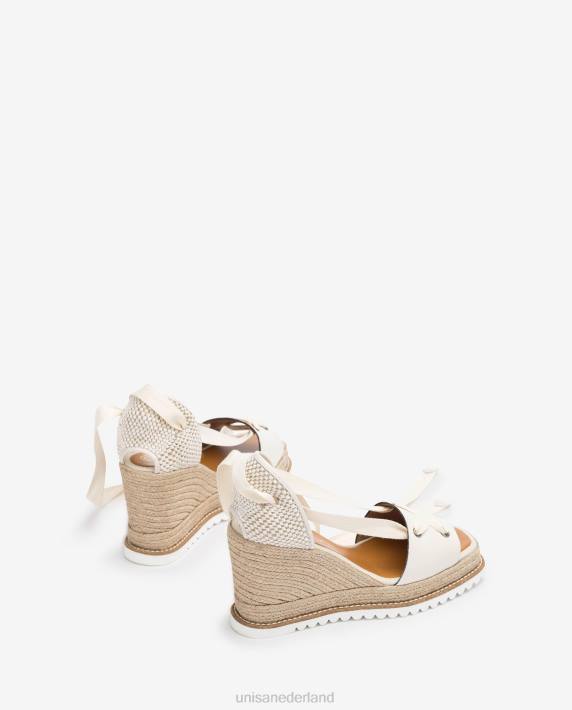 Unisa 02B0693 espadrille geknoopt aan de enkel vrouwen wit