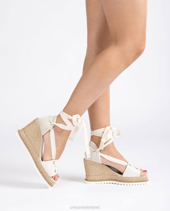 Unisa 02B0693 espadrille geknoopt aan de enkel vrouwen wit