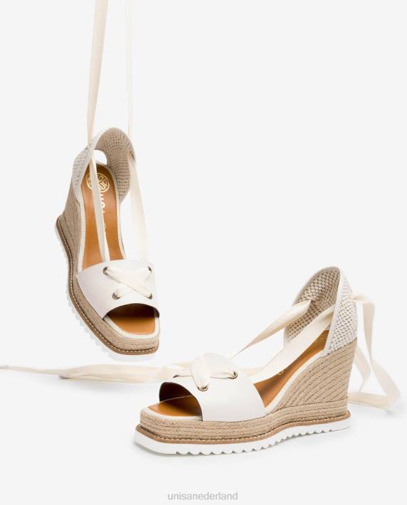 Unisa 02B0693 espadrille geknoopt aan de enkel vrouwen wit