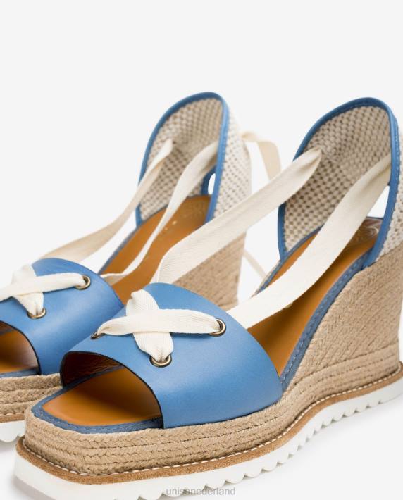 Unisa 02B0694 espadrille geknoopt aan de enkel vrouwen blauw